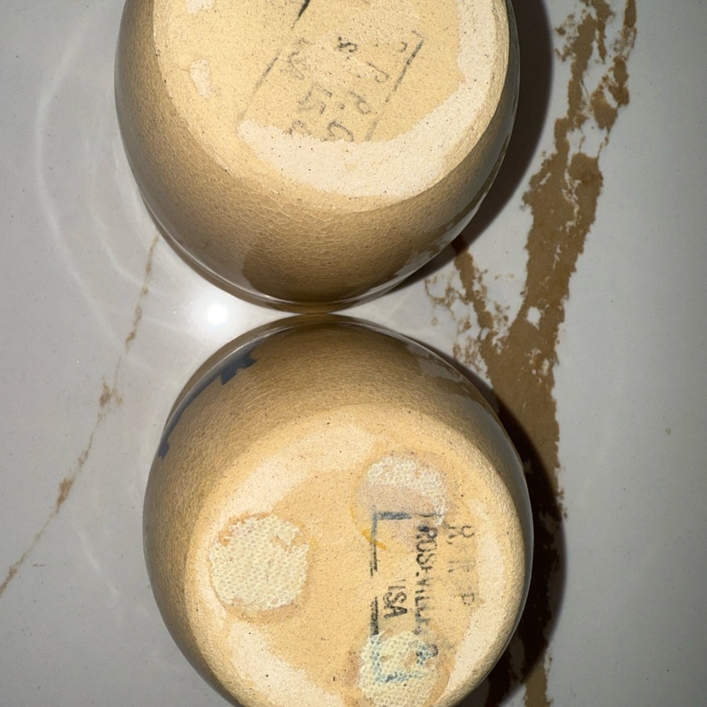Vtg RRP USA Roseville Ohio Set of 3 small Crocks - Picture 5 of 8